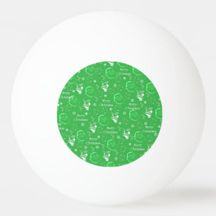 Festliches grünes lustiges Vater-Weihnachten Tischtennisball