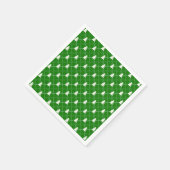 Festliches grünes Weihnachtsbaum-Muster Serviette (Ecke)