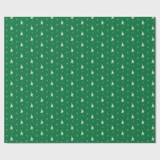 Festliches grünes Weihnachtsbaum-Packpapier Geschenkpapier (Flach)