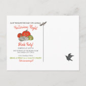 Festliches Halloween-Blocks-Party Einladungspostkarte (Rückseite)