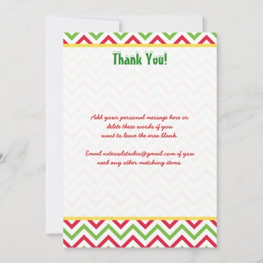 Festliches hässliches Weihnachtsstrickjacke-Party Dankeskarte (Rückseite)