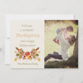 Festliches Herbst Bouquet Erntedank Foto Feiertagskarte (Vorderseite)