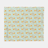 Festliches Herbst-Candy-Corn- und Blätter-Muster Fleecedecke (Vorderseite (Horizontal))