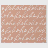Festliches "Ho Ho Ho" rosa Wrapping Paper Geschenkpapier (Flach)