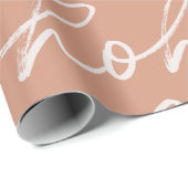 Festliches "Ho Ho Ho" rosa Wrapping Paper Geschenkpapier (Rolleneckpunkt)