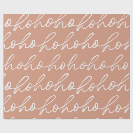 Festliches "Ho Ho Ho" rosa Wrapping Paper Geschenkpapier (Saum)