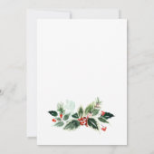 Festliches Holly Berry Weihnachtsfeiertag Open Hou Einladung (Rückseite)