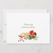 Festliches Holly Berry Weihnachtsfest Tea Party Einladung (Rückseite)