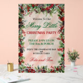 Festliches Holly Border Weihnachtsfest - Party Acrylschild (Hochzeit)