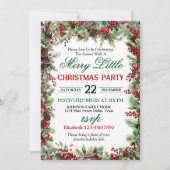 Festliches Holly Border Weihnachtsfest - Party Einladung (Vorderseite)