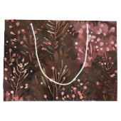 Festliches Holzkiefer- und -gebirgsmuster Große Geschenktüte (Rückseite)