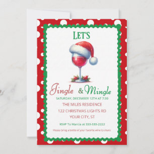 Festliches Jingle und Mingle-Feiertags-Cocktailpar Einladung