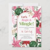 Festliches Jingle und Mingle Weihnachts-Party Einladung (Vorderseite)