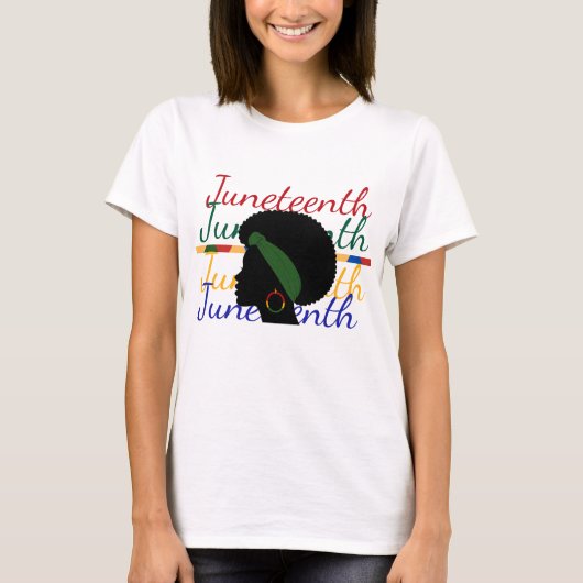 Festliches Juneteenth-T-Shirt T-Shirt (Vorderseite)