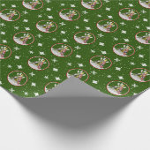 Festliches Kajakgrün des Geschenkpapier (Ecke)