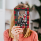 Festliches Kariertes Foto Feiertagskarte