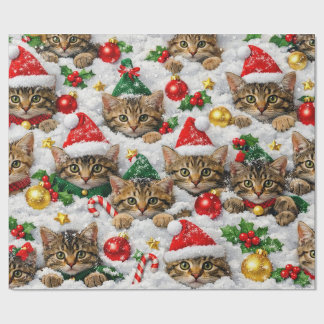 Festliches Katzen-Wunderland-Geschenkpapier  Geschenkpapier