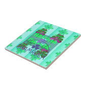 Festliches Kleeblatt, das St. Patrick's Floral fas Fliese (Seite)