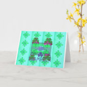 Festliches Kleeblatt, das St. Patrick's Floral fas Karte (Gelbe Blume)