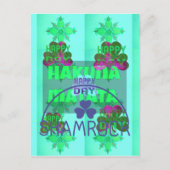 Festliches Kleeblatt, das St. Patrick's Floral fas Postkarte (Vorderseite)