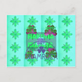 Festliches Kleeblatt, das St. Patrick's Floral fas Postkarte (Vorderseite)