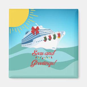 Festliches Kreuzfahrtschiff Magnet