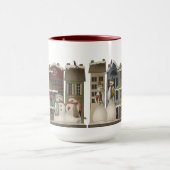 Festliches Land Rustikaler Schneemann Tasse (Zentrum)