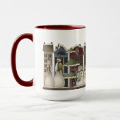 Festliches Land Rustikaler Schneemann Tasse (Links)