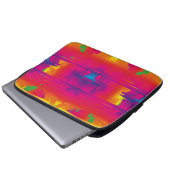 Festliches, lebendiges indisches Farbmuster Laptopschutzhülle (Vorne Knopf)