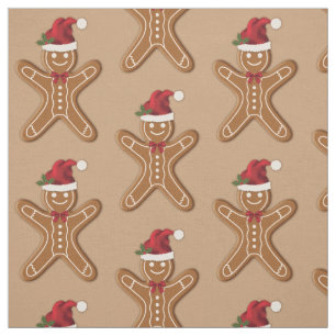 Festliches Lebkuchen-Weihnachtsplätzchen-Muster Stoff