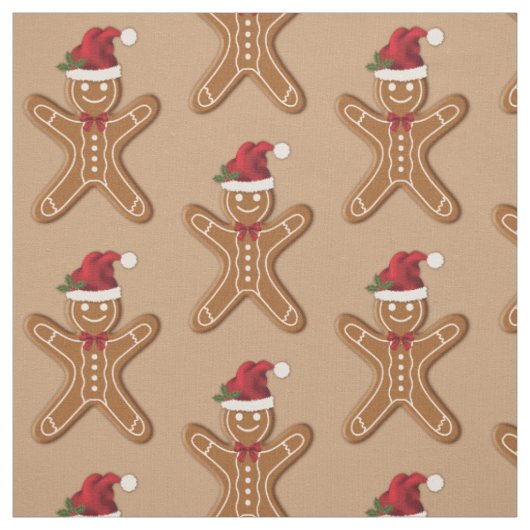 Festliches Lebkuchen-Weihnachtsplätzchen-Muster Stoff (Muster)