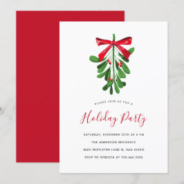 Festliches Mistletowein Weihnachtsessen Party Einladung