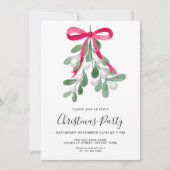 Festliches Mistletowein Weihnachtsfest Party Einladung (Vorderseite)
