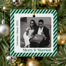 Festliches modernes Paar-Foto Erstes Weihnachten