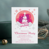 Festliches, modernes Weihnachtsbaum Weihnachts-Par Einladung