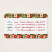 Festliches Mosaik, Weihnachts-Party Raffle Tickets (Rückseite)