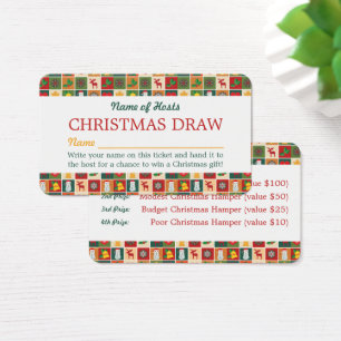 Festliches Mosaik, Weihnachts-Party Raffle Tickets