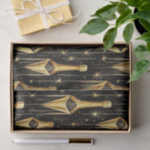 Festliches Muster mit goldenen Champagnerflaschen Seidenpapier (Geschenk)