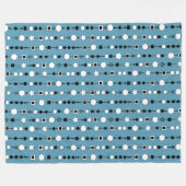 Festliches Muster mit Perlenkette und Schmuckstern Fleecedecke (Vorderseite (Horizontal))