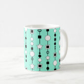 Festliches Muster mit Schnurperlen und Schmuckster Kaffeetasse (VorderseiteRechts)