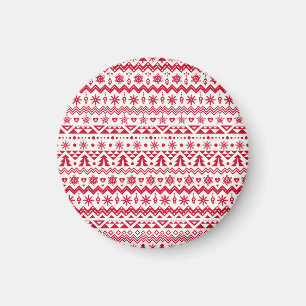 Festliches nahtloses Weihnachtsmuster. Magnet