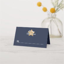 Festliches Navy Blau Gold Stern Weihnachten