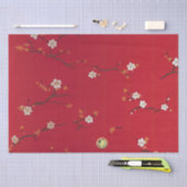 Festliches Neujahr Kaiser Roter Kirschblossom Seidenpapier (Handwerk)