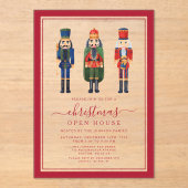 Festliches Nutcracker Weihnachts-Party Open House Acryleinladungen (Vorderseite)