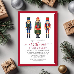 Festliches Nutcracker Weihnachtsessen Party Einladung
