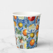 Festliches Obst Happy Holidays Weihnachts-Party Pappbecher (Rechts)