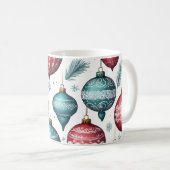 Festliches Ornamentmuster Kaffeetasse (VorderseiteRechts)