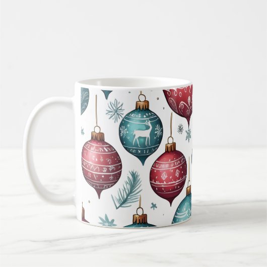 Festliches Ornamentmuster Kaffeetasse (Links)