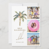 Festliches Palmenbaum Mele Kalikimaka Hawaiianisch Feiertagskarte (Vorderseite)