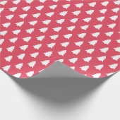 Festliches Paradies Rosa Weihnachtsbaummuster Geschenkpapier (Ecke)